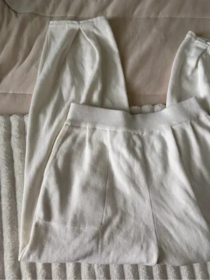 Amazon Cream Knit Jogger Pants with Patch Pockets thumbnail 3