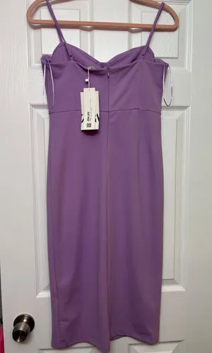 Purple ZARA Dress Midi thumbnail 2