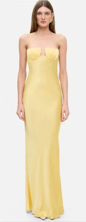 Anna October Tulip maxi Gown in Yellow thumbnail 1