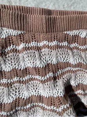 Hippie Rose Tan Ribbed‎ Knit shorts with Satin Lining thumbnail 12