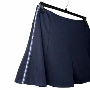 Lucky in Love Long Gore Hybrid Ribbed Skirt Womens M Navy Tennis Pickleball Golf thumbnail 4