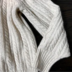 H&M Cream Cable Knit Cowl Neck Sweater thumbnail 4