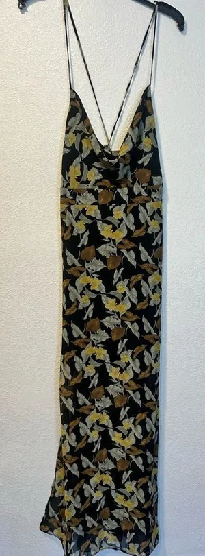 Anthropologie beautiful Black Floral Dress thumbnail 1