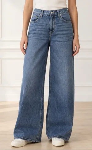 GAP Baggy Jeans Women’s Size 10/30R Dani Dark Wash Wide Leg Cotton Lyocell thumbnail 1