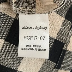 MODCLOTH x PRINCESS HIGHWAY Isabelle Dress Gingham Plaid Cotton Linen Size 10 thumbnail 12