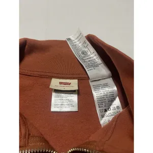 Women's Levi's Crop Top Cosmo 1/4 Zip Sweatshirt In Large Baked Clay Brown thumbnail 4