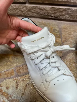 Tory Burch Howell Court leather sneakers Gold Logo Back White 8 thumbnail 2