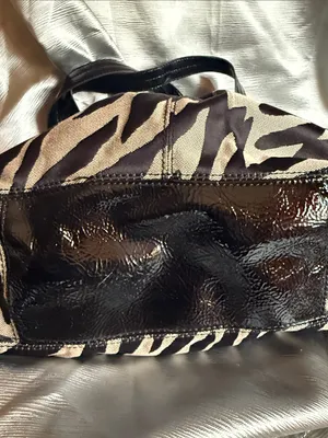 Anne Klein Black and Cream Zebra-Print Tote NWT thumbnail 10