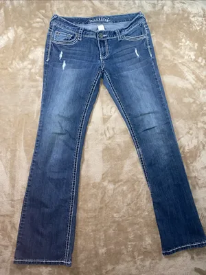 Maurice’s Dark Blue Women's Jeans with Embroidered Back Pocket thumbnail 3
