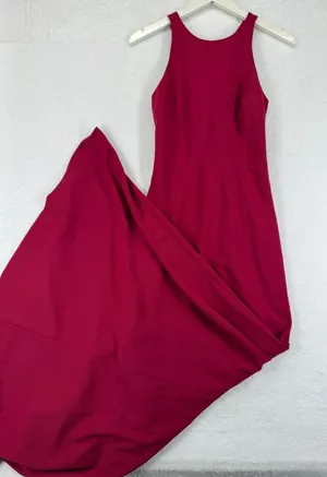 BHLDN Klara Dress‎ Wine Merlot Maxi Criss Cross Back Anthropologie Size 4 READ thumbnail 1