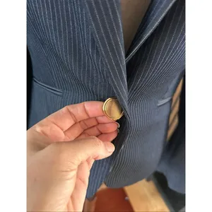 Express blue stippled blazer with puffy shoulders work blazer size 6 new thumbnail 3