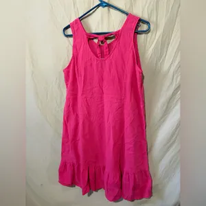 Terzo Millenio linen blend pink dress thumbnail 2
