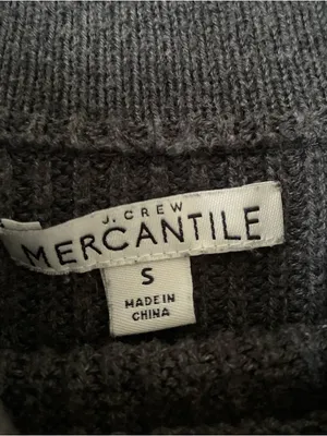 J Crew Wool Sweater Womens Small Gray Bow Detail Knit Minimalist Quiet Luxury thumbnail 4