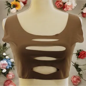 NEW‎ Forplay Brown Cutout Rave Festival Special Occasion Bra Crop Top Size XL thumbnail 1