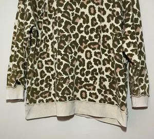 Free People Go Get On Oversized Leopard Pullover Sweatshirt thumbnail 3