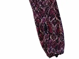 Show Me Your Mumu Snake Print Mini Purple Dress Boho Flowy Bell Sleeve M thumbnail 8
