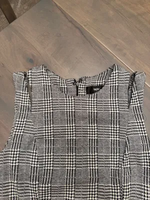 black and white plaid dress thumbnail 2
