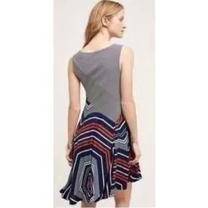 ✨Maeve Anthropologie Cameron assymetric swing Sz Medium dress✨ thumbnail 2