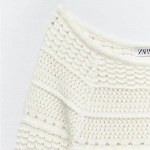 NWOT Zara White Knit Long Sleeve Knee-Length Square-Neck Dress 3433/003/250 thumbnail 7