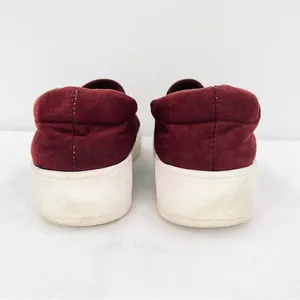 Steven Steve Madden Hilda Dark Red Velvet Platform Slip-on Sneakers Size 9.5 thumbnail 10