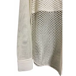 Rag & Bone Luna Mesh Silk Blend Shirt Bone Women's Size Medium thumbnail 7