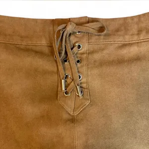 Abercrombie and Fitch Brown Faux Suede Mini Skirt Lace-up Front Size 2 thumbnail 3