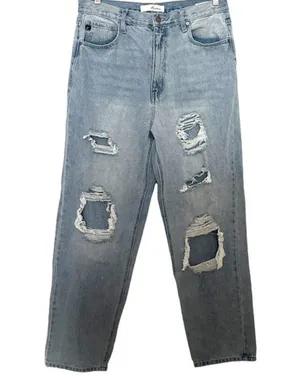 Kancan Kyla‎ Ultra High Rise 90's distressed Baggy jeans size 13/30 thumbnail 2