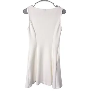 NWT White A-Line Boat Neck Sleeveless Mini Dress with Pockets Size Small thumbnail 6