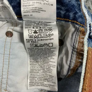 Levi's 501 Original Fit Jeans Women 28x28 Blue Distressed Button Fly Fit 28x27 thumbnail 11
