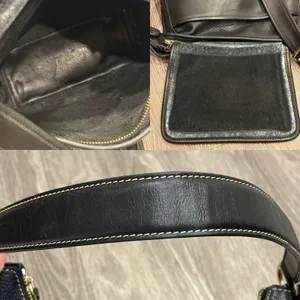 Coach Legacy 9966 Black Leather Shoulder Bag USA Made Brass Hardware Vintage 90s thumbnail 8