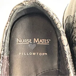 Nurse Mates Gray Paisley Pillow Top Cushion Clogs Sz 8W thumbnail 7