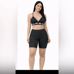 JESFER Activewear Set Shorts & Sports Bra Women’s Size S NWT(A229)&✨ thumbnail 2