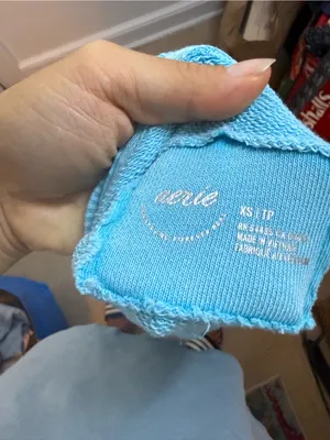 Aerie Sky Blue Oversized V-Neck Sweatshirt thumbnail 3