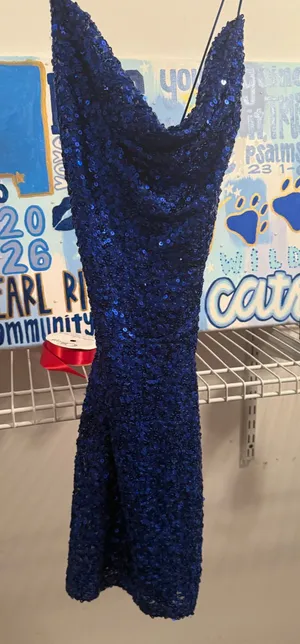 Sequin blue body con dress Size 0 thumbnail 1