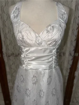 Gorgeous New Josh & Jazz White Halter Corset Prom/Wedding Gown thumbnail 4