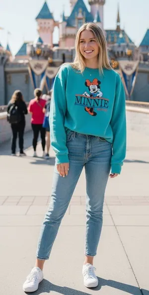 Minnie Mouse Turquoise Sweatshirt thumbnail 1