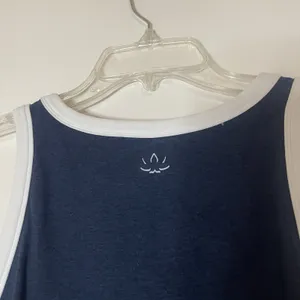 Beyond Yoga Spacedye Outlines Dress in Navy White size small thumbnail 7