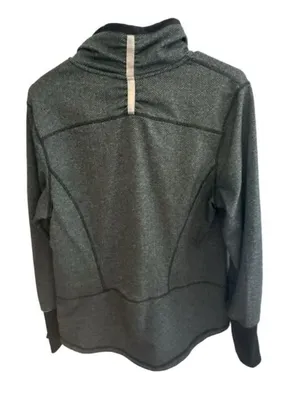 Athletic Works 1/4 Zip Pullover Size L (12-14) Gray Herringbone thumbnail 3