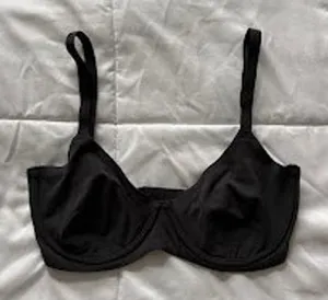 Skims Fits Everybody Unlined Underwire Bra‎ Onyx Black Womens 34DD Luxury thumbnail 1