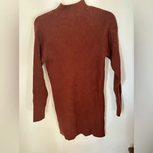 Abercrombie & Fitch Ribbed Mock Neck Sweater Small Orange thumbnail 6
