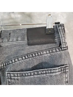 Denim Forum 90s Gray Denim Maxi Skirt Pockets Slit Zip Closure Women Size 26 thumbnail 5
