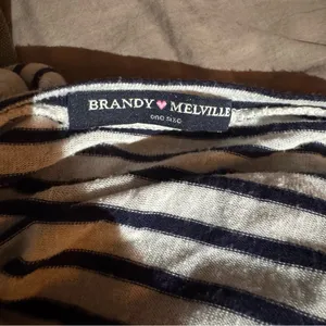 Brandy Melville black white striped shirt dress tee tshirt dress size large thumbnail 7