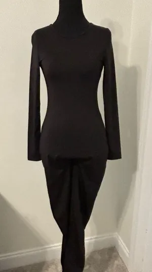 Black BODYSUIT Size Small Long Sleeve/Long leg thumbnail 1