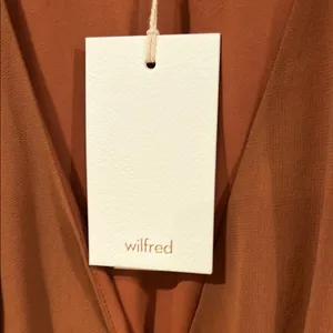 Wilfred Aritzia Brown Sheath‎ Dress with V-Neck Long Sleeves XL thumbnail 5