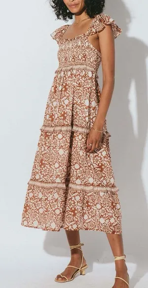 CLEOBELLA Frida Anila Block Print Midi Dress | S thumbnail 1
