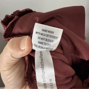 Persaya Women’s Wide Leg Satin Cargo Pants in Burgundy/Brown Size XL thumbnail 10