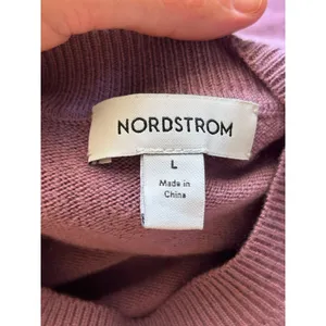 Nordstrom purple wool blend sweater Large office business casual thumbnail 4