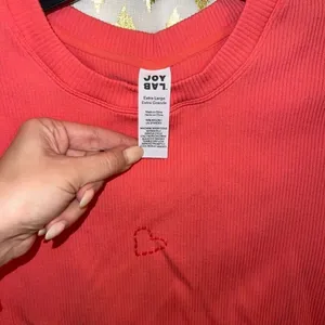 Joylab ribbed crop top pink coral shirt size XL thumbnail 3