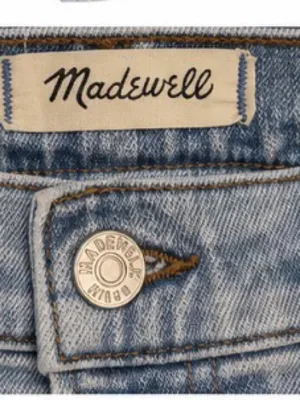 Madewell high rise light wash distressed straight leg jeans size 28 thumbnail 4
