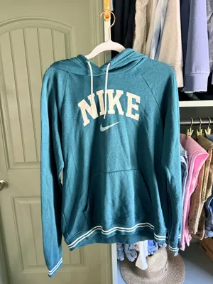 Nike Women’s Varsity Teal Pullover Hoodie Sweatshirt thumbnail 2